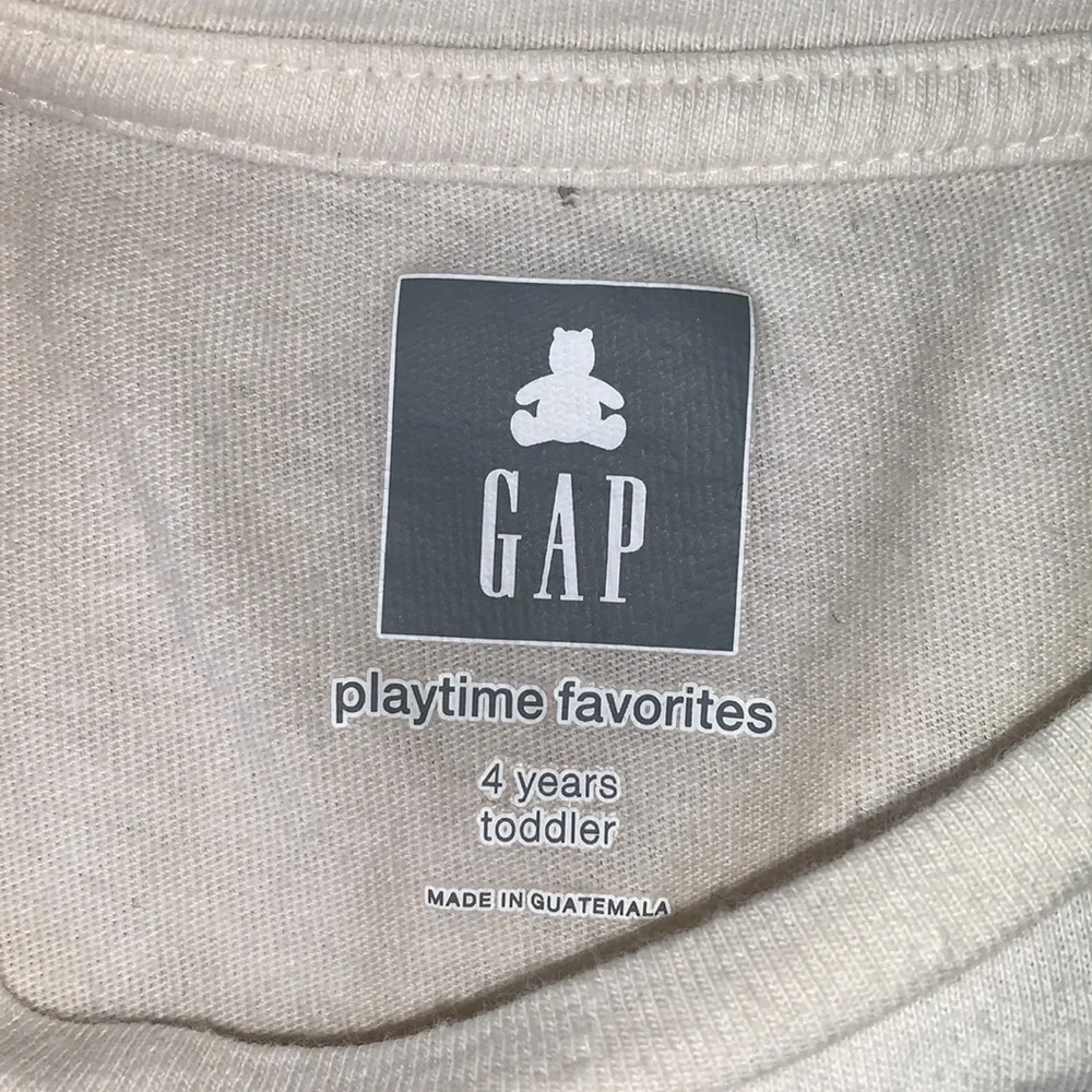 Gap Girl 4 Long Sleeve Off White Top School Books GUC